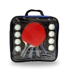 Draagbare Ping Pong Set 4 Knuppels 8 Ballen in Bescherming van de het Handvat Speciale Band van de Zak de Elastische Spons Zwarte