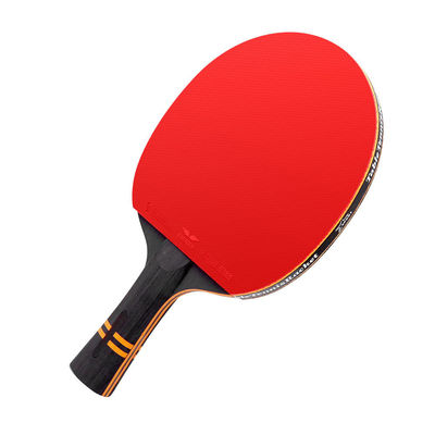 Carbonvezel Blade Materiaal Tafeltennis rackets met puur houten peddel en 5 pleisters natuurlijke houten bodem